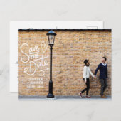 Handgeschreven wandscript slaat de datumFoto op Briefkaart (Voorkant / Achterkant)