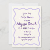 Handgeschreven Wavy Border Lavendel Vrijgezellenfe Kaart (Voorkant)