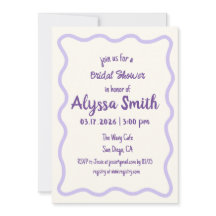 Handgeschreven Wavy Border Lavendel Vrijgezellenfe