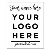 Handgeschreven website Uw zakelijke Logo Rubberstempel (Afrduk)