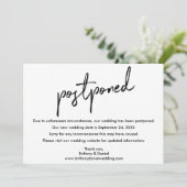 Handgeschreven Weddenschap van het Manuscript Post Save The Date (Staand voorkant)