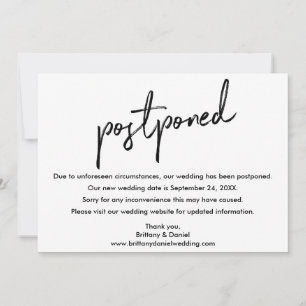 Handgeschreven Weddenschap van het Manuscript Post Save The Date