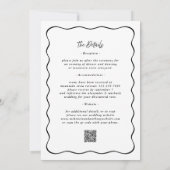 Handgeschreven Wedding Black Wavy Border alles in  Kaart (Achterkant)