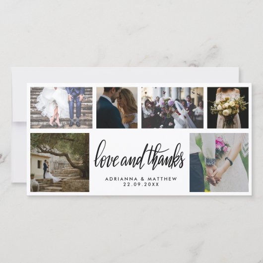 Handgeschreven Wedding Love & Bedankt Script Six P (Voorkant)