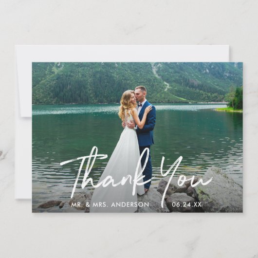 Handgeschreven weduwfoto voor script bedankkaart (Voorkant)