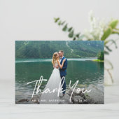 Handgeschreven weduwfoto voor script bedankkaart (Staand voorkant)