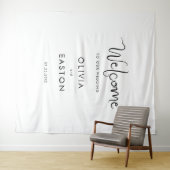 Handgeschreven Welkom bij ons trouwbord Wandkleed (In Situ (horizontaal))