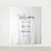 Handgeschreven Welkom bij ons trouwbord Wandkleed (Voorkant)