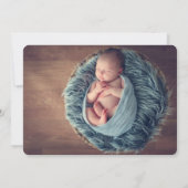 Handgeschreven welkomstfoto geboorteaankondiging aankondiging (Achterkant)