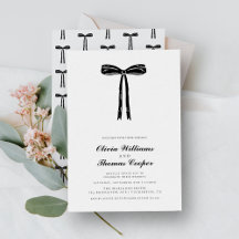 Handgeschreven Whimsical Quirky Bow Bruiloft