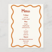 Handgeschreven Whimsical Wavy Border 70s Bruiloft  (Voorkant)