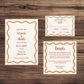 Handgeschreven Whimsical Wavy Border Fun 70s Bruil Kaart