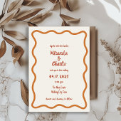 Handgeschreven Whimsical Wavy Border Fun 70s Bruil Kaart