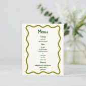 Handgeschreven Whimsical Wavy Border Fun Bruiloft  (Staand voorkant)