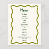 Handgeschreven Whimsical Wavy Border Fun Bruiloft  (Voorkant)