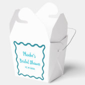 Handgeschreven Whimsical Wavy Border Vrijgezellenf Bedankdoosjes (Geopend)