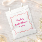 Handgeschreven Whimsical Wavy Border Vrijgezellenf Bedankzakje (Geknipt)