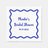 Handgeschreven Whimsical Wavy Border Vrijgezellenf Servet (Voorkant)