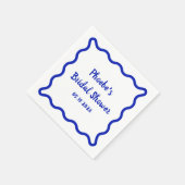 Handgeschreven Whimsical Wavy Border Vrijgezellenf Servet (Hoek)