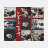 Handgeschreven Wij houden van u, opa 9 Foto Fleece Deken (Voorkant (Horizontaal))