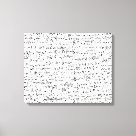 Handgeschreven Wiskunde vergelijkingen // Canvas Afdruk (Voorkant)