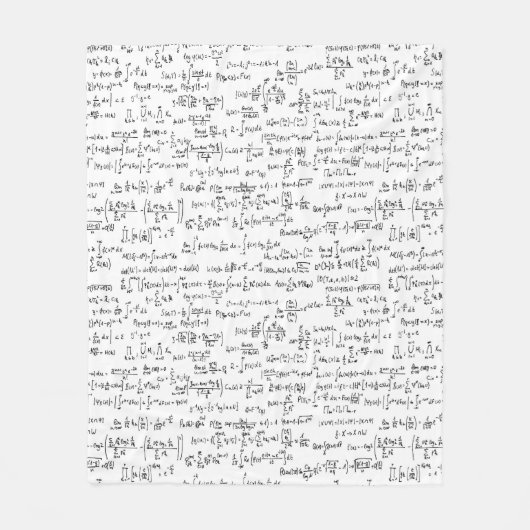 Handgeschreven Wiskunde vergelijkingen // Fleece Deken (Voorkant)