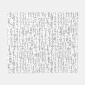 Handgeschreven Wiskunde vergelijkingen // Fleece Deken (Voorkant (Horizontaal))