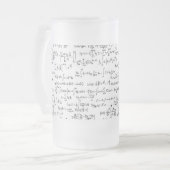 Handgeschreven Wiskunde vergelijkingen // Matglas Bierpul (Voorkant links)