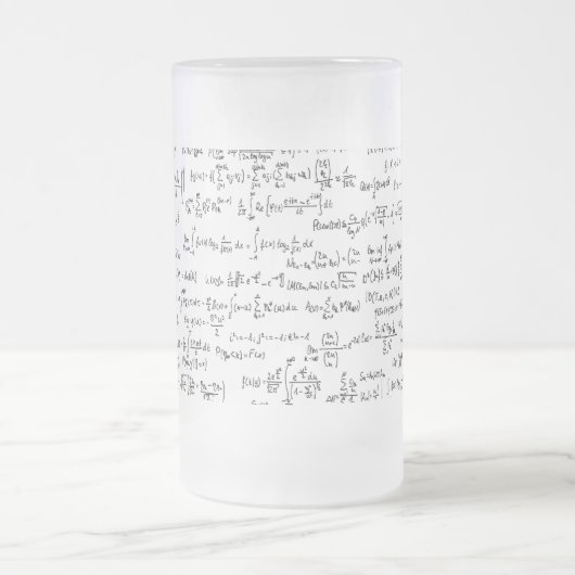 Handgeschreven Wiskunde vergelijkingen // Matglas Bierpul (Center)