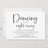 Handgeschreven, zwart script, Engagement Party Kaart (Voorkant)