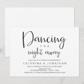 Handgeschreven, zwart script, Engagement Party Kaart (Voorkant / Achterkant)