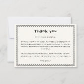 Handgeschreven Zwart & Wit Esthetisch Bedankkaart (Voorkant)