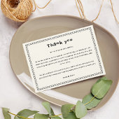 Handgeschreven Zwart & Wit Esthetisch Bedankkaart