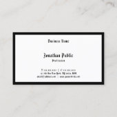 Handgeschreven zwarte witte witte handschrift Scri Visitekaartje (Achterkant)