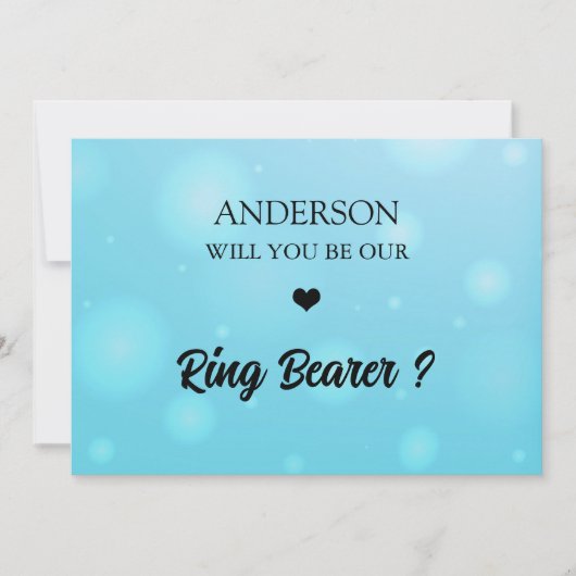 HandgeschrevenScript Heart Ring Drager voorstel Ka Kaart (Voorkant)