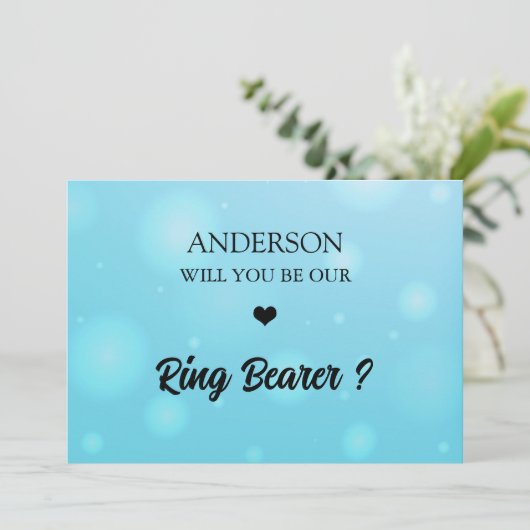 HandgeschrevenScript Heart Ring Drager voorstel Ka Kaart (Staand voorkant)