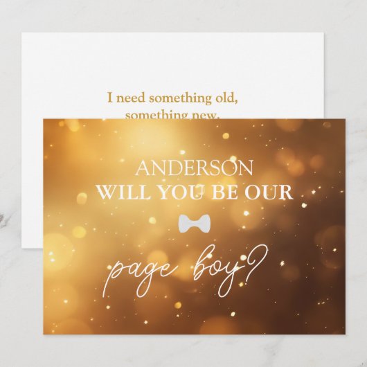 HandgeschrevenScript Heart Ring Drager voorstel Ka Kaart (Voorkant / Achterkant)