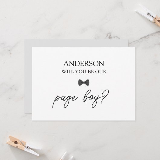 HandgeschrevenScript Heart Ring Drager voorstel Ka Kaart (Voorkant / Achterkant in situ)