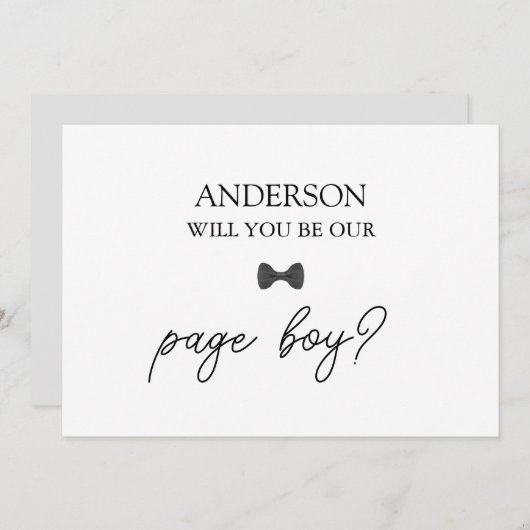 HandgeschrevenScript Heart Ring Drager voorstel Ka Kaart (Voorkant / Achterkant)