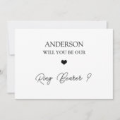 HandgeschrevenScript Heart Ring Drager voorstel Ka Kaart (Voorkant)