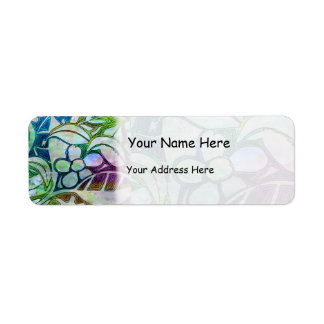 Handgesneden bladeren en bloemen - in Groen Blauw Etiket