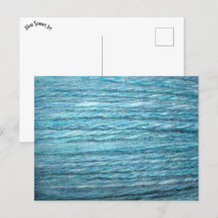 handgesponnen blauw briefkaart