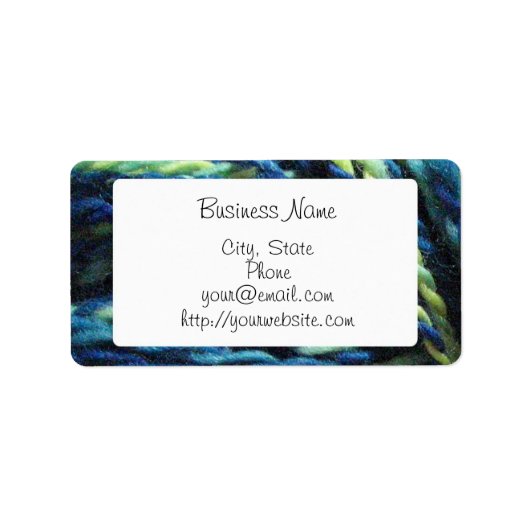 Handgesponnen garenlabels etiket (Voorkant)