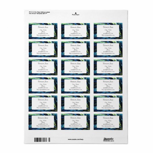 Handgesponnen garenlabels etiket (Full Sheet)