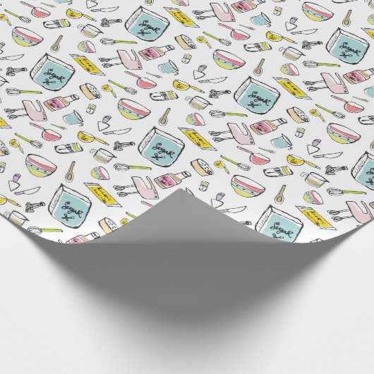 Handgetekend bakpatroon, omslagpapier cadeaupapier (Hoek)