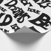 Handgetekend "Be Brave Be Bold" inpakpapier (Hoek)