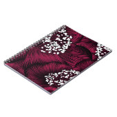 Handgetekend bloempatroon met kamelia-bloemen notitieboek (Linkerzijde)