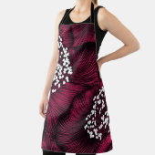 Handgetekend bloempatroon met kamelia-bloemen schort (Insitu)