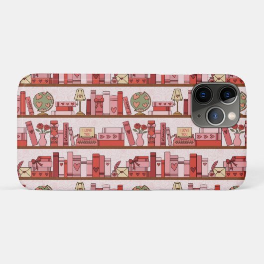 Handgetekend Boek Liefhebber Patroon Case-Mate iPhone Case (Achterkant (horizontaal))