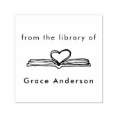 Handgetekend boekhart uit de bibliotheek van zelfinktende stempel (Design)